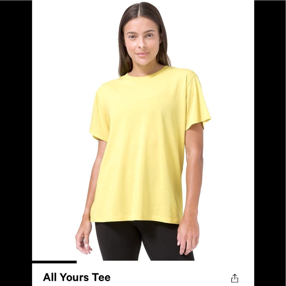 Lululemon All Yours Boyfriend T-shirt (BLACK).